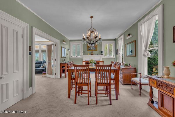 Chandelier, Dining room, Interior