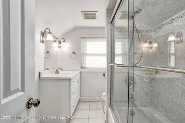 Bathroom, Dual Sink Vanities, Glass Shower, Interior