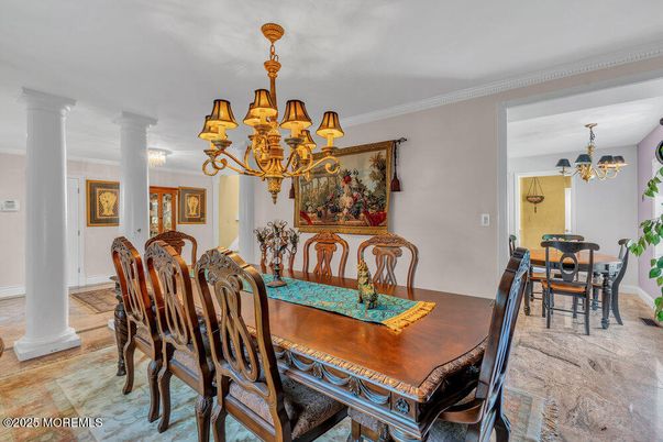 Chandelier, Dining room, Interior