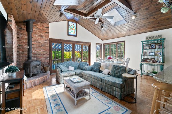 Fireplace, Interior, Living room, Stone Walls, Wooden Beams, Wooden Ceilings, Wood Texture Flooring