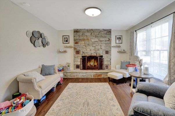 Fireplace, Interior, Stone Walls, Wood Texture Flooring
