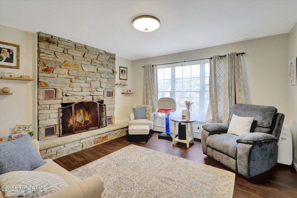 Fireplace, Interior, Stone Walls, Wood Texture Flooring