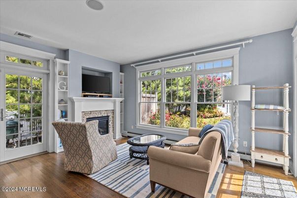 Fireplace, Interior, Living room, Wood Texture Flooring