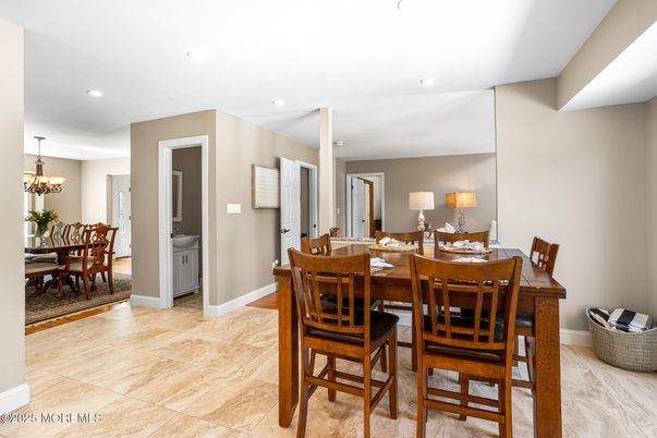 Chandelier, Dining room, Interior, Recessed Lighting