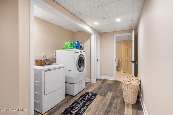 Interior, Recessed Lighting, Utility Closets, Washer, Wood Texture Flooring