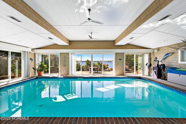 Interior, Pool, Recessed Lighting, Stone Walls