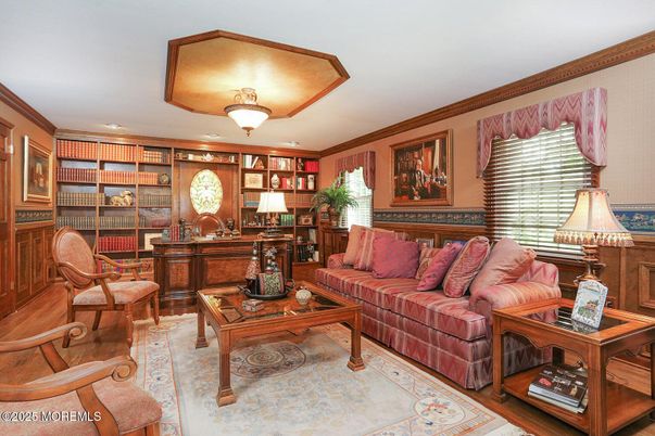 Home Office, Interior, Living room, Recessed Lighting, Wood Texture Flooring