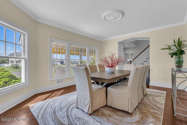 Dining room, Interior, Wood Texture Flooring