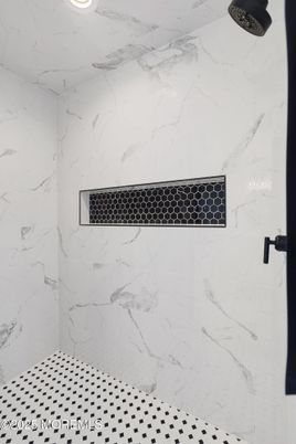 Bathroom, Interior, Marble Walls, Recessed Lighting