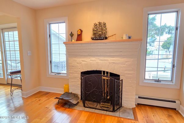 Fireplace, Interior, Wood Texture Flooring