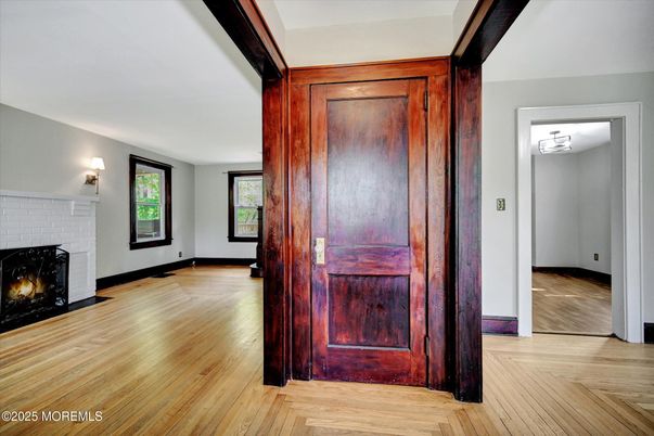 Fireplace, Interior, Wood Texture Flooring