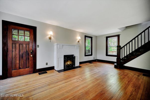 Fireplace, Interior, Wood Texture Flooring