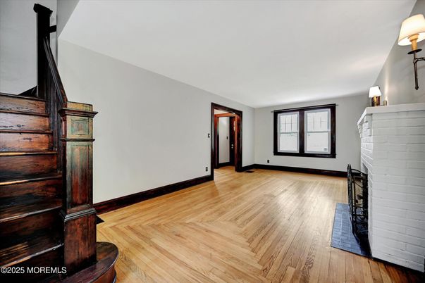 Empty room, Fireplace, Interior, Wood Texture Flooring