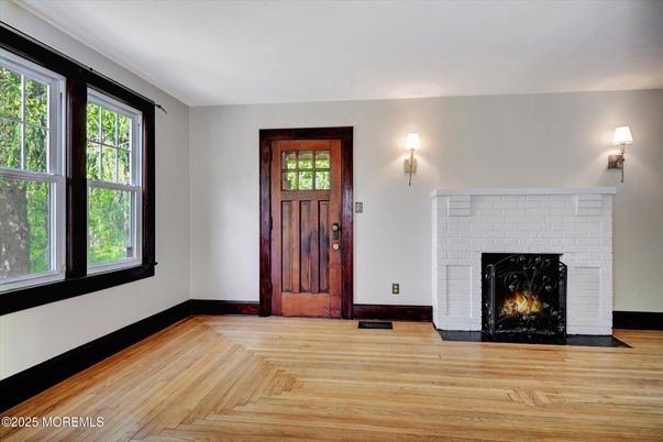 Fireplace, Interior, Wood Texture Flooring