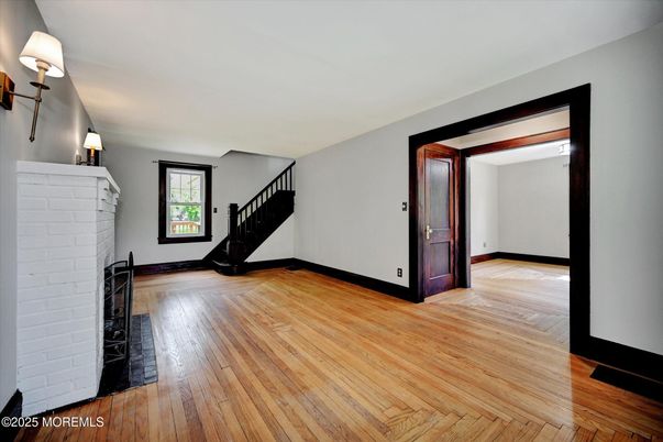 Empty room, Fireplace, Interior, Wood Texture Flooring