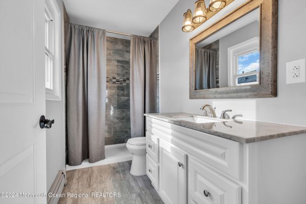 Bathroom, Interior, Wood Texture Flooring