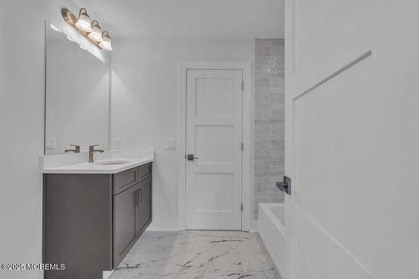 Bathroom, Dual Sink Vanities, Interior, Marble