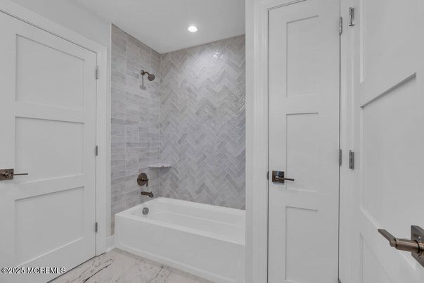 Bathroom, Interior, Marble, Recessed Lighting