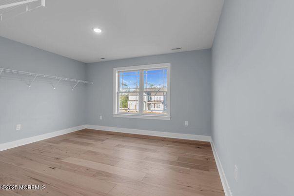 Empty room, Interior, Recessed Lighting, Walk-in Closets, Wood Texture Flooring