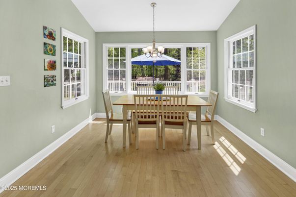 Chandelier, Dining room, Interior, Pendant Lights, Wood Texture Flooring