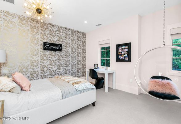 Bedroom, Interior, Pendant Lights, Recessed Lighting