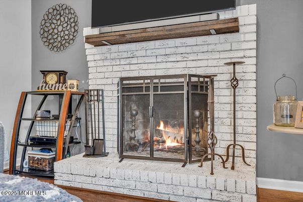 Fireplace, Interior, Wood Texture Flooring