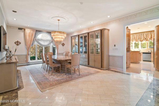 Chandelier, Dining room, Interior, Recessed Lighting