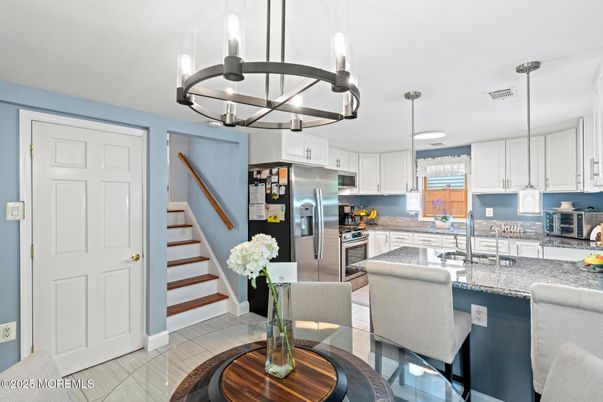Interior, Kitchen, Pendant Lights, Stainless Steel Appliances