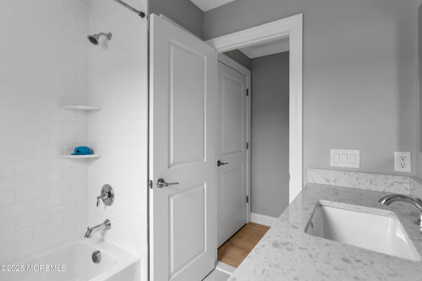 Bathroom, Interior, Wood Texture Flooring