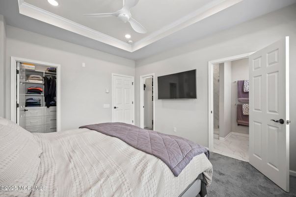 Bedroom, Interior, Marble, Recessed Lighting