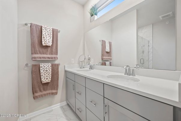 Bathroom, Dual Sink Vanities, Interior, Marble
