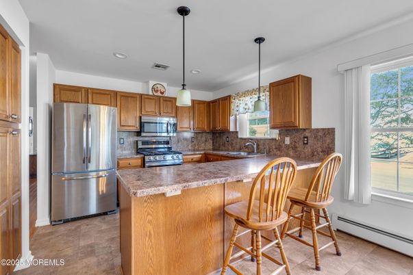 Interior, Kitchen, Pendant Lights, Recessed Lighting, Stainless Steel Appliances
