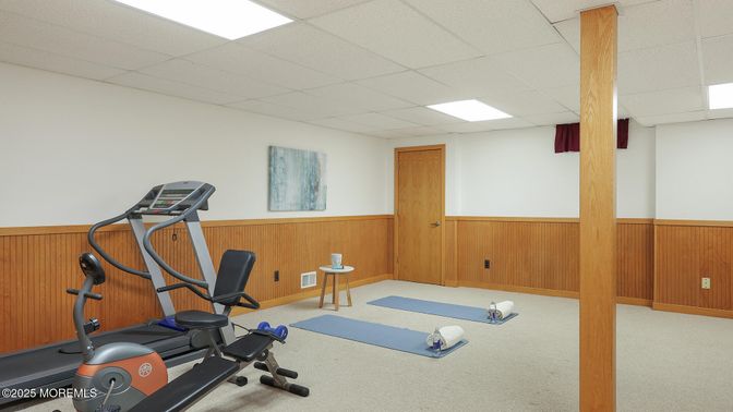 Fitness Equipment, Interior, Recessed Lighting