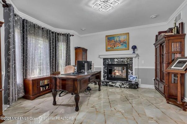 Fireplace, Home Office, Interior