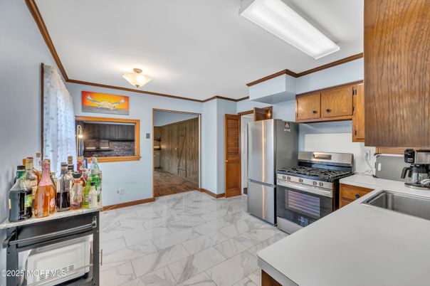 Interior, Kitchen, Marble, Stainless Steel Appliances