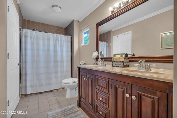 Bathroom, Dual Sink Vanities, Interior, Tile Countertops