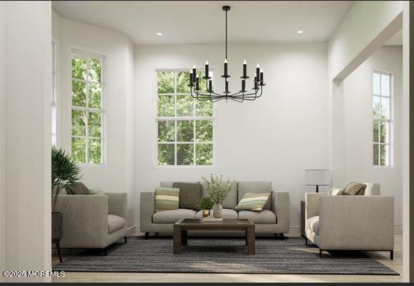 Chandelier, Interior, Living room, Recessed Lighting