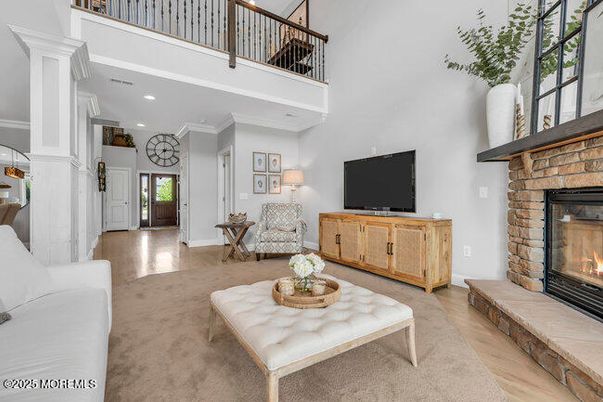 Fireplace, Interior, Living room, Recessed Lighting