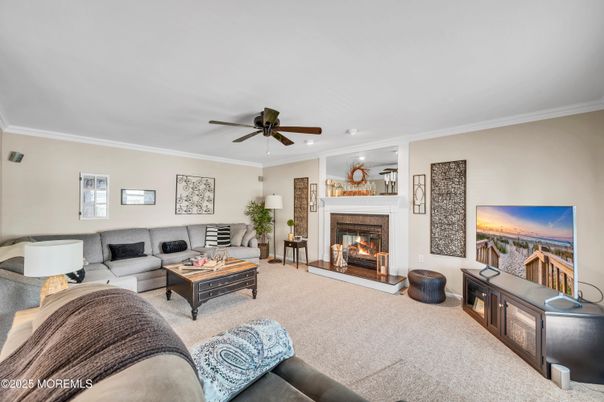 Fireplace, Interior, Living room, Recessed Lighting