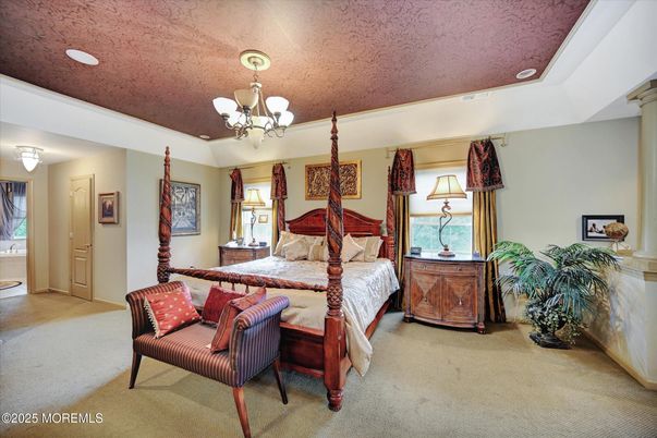 Bedroom, Chandelier, Interior, Recessed Lighting