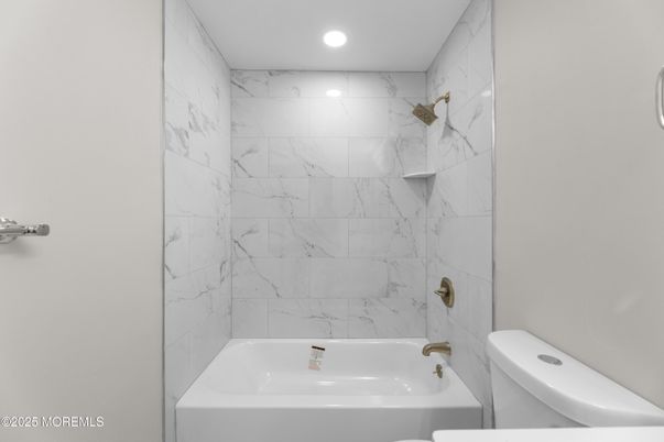 Bathroom, Interior, Marble Walls, Recessed Lighting