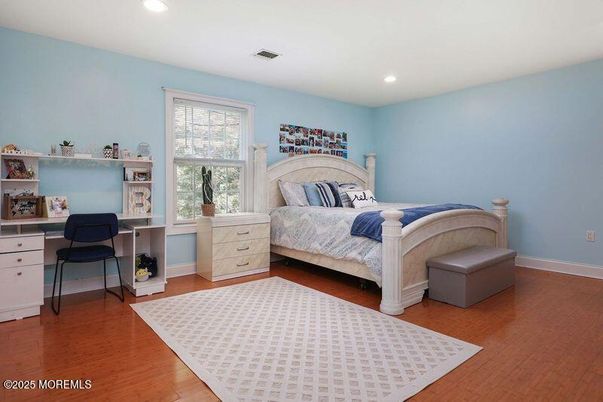 Bedroom, Home Office, Interior, Recessed Lighting, Wood Texture Flooring