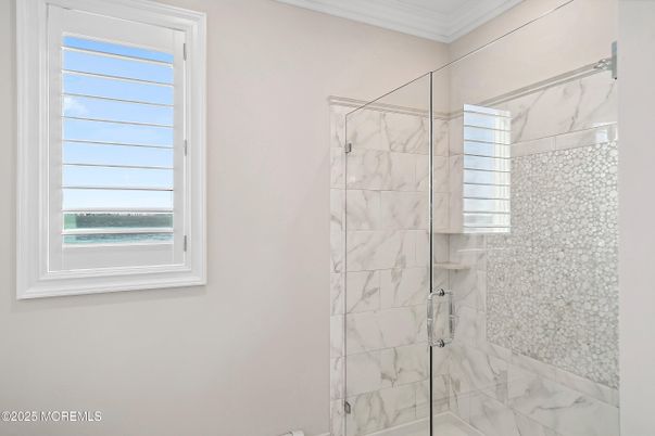 Bathroom, Glass Shower, Interior, Marble, Marble Walls