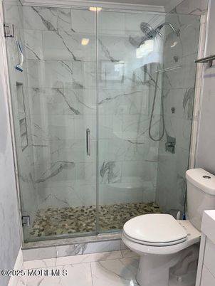 Bathroom, Glass Shower, Interior, Marble, Marble Walls