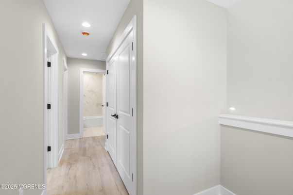 Bathroom, Interior, Recessed Lighting, Wood Texture Flooring