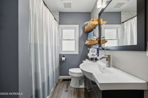 Bathroom, Interior, Wood Texture Flooring