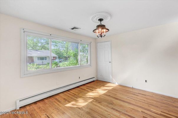 Chandelier, Empty room, Interior, Wood Texture Flooring