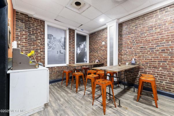 Interior, Recessed Lighting, Stone Walls, Wood Texture Flooring