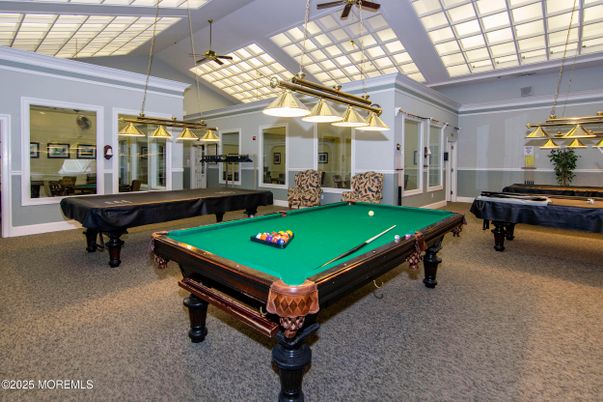 Billiard Table, Game Room, Interior, Pendant Lights