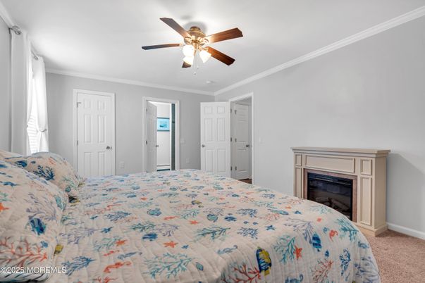 Bedroom, Fireplace, Interior